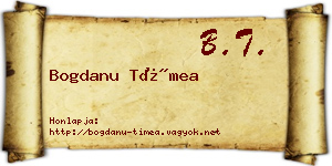 Bogdanu Tímea névjegykártya